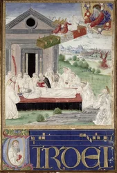 Das Begräbnis des Hl. Benedikt mit Hl. Romauld, 1502